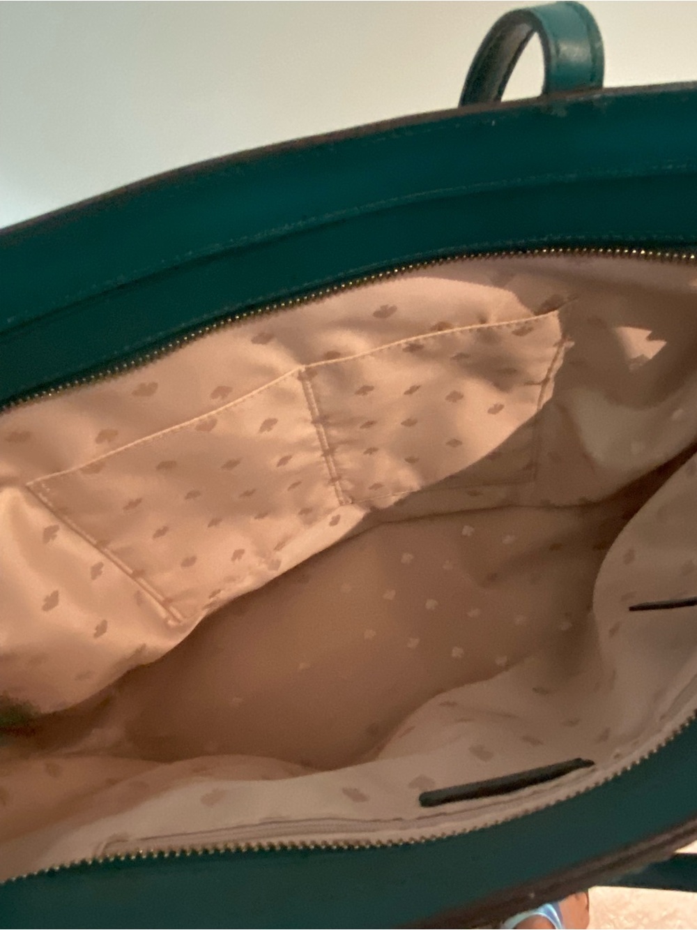 kate spade Teal Green Leather Tote Bag - Picture 6 of 11